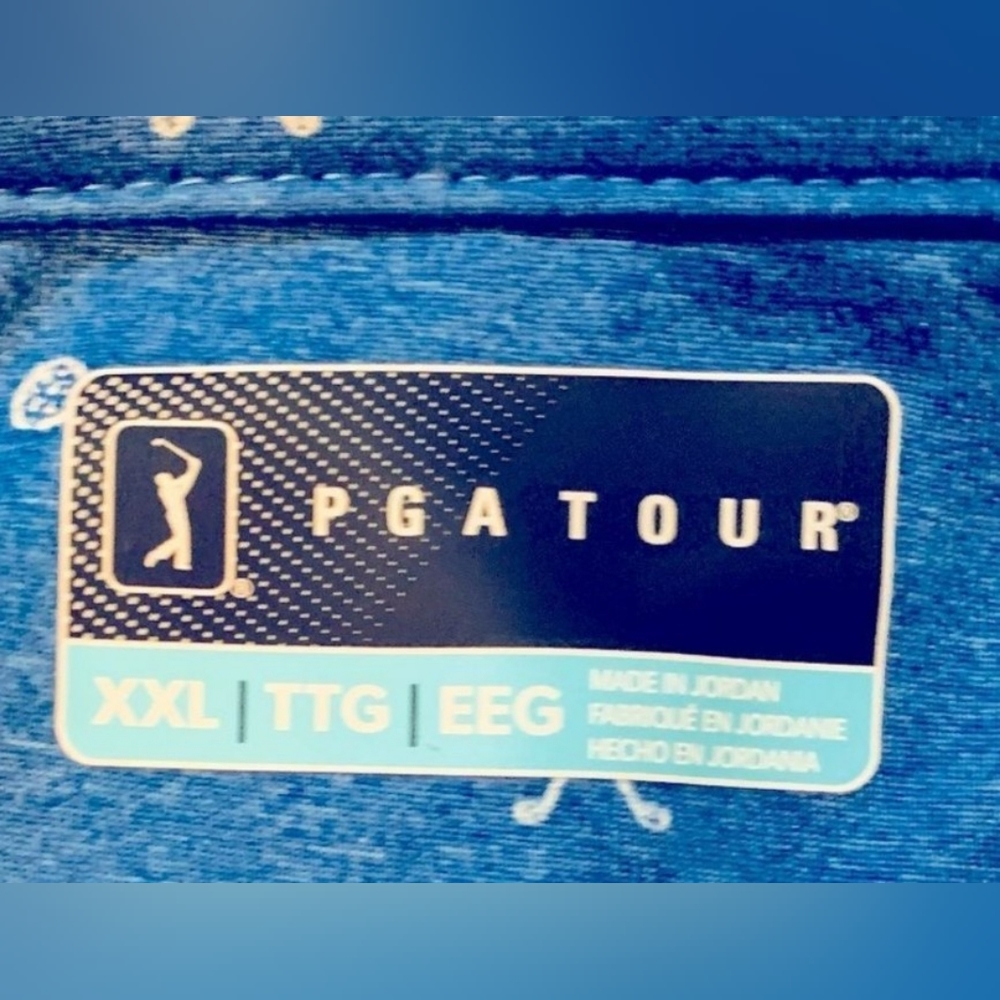 PGA Tour Men’s Polo Golf Performance 3 Button Size XXL EUC! - Picture 3 of 5